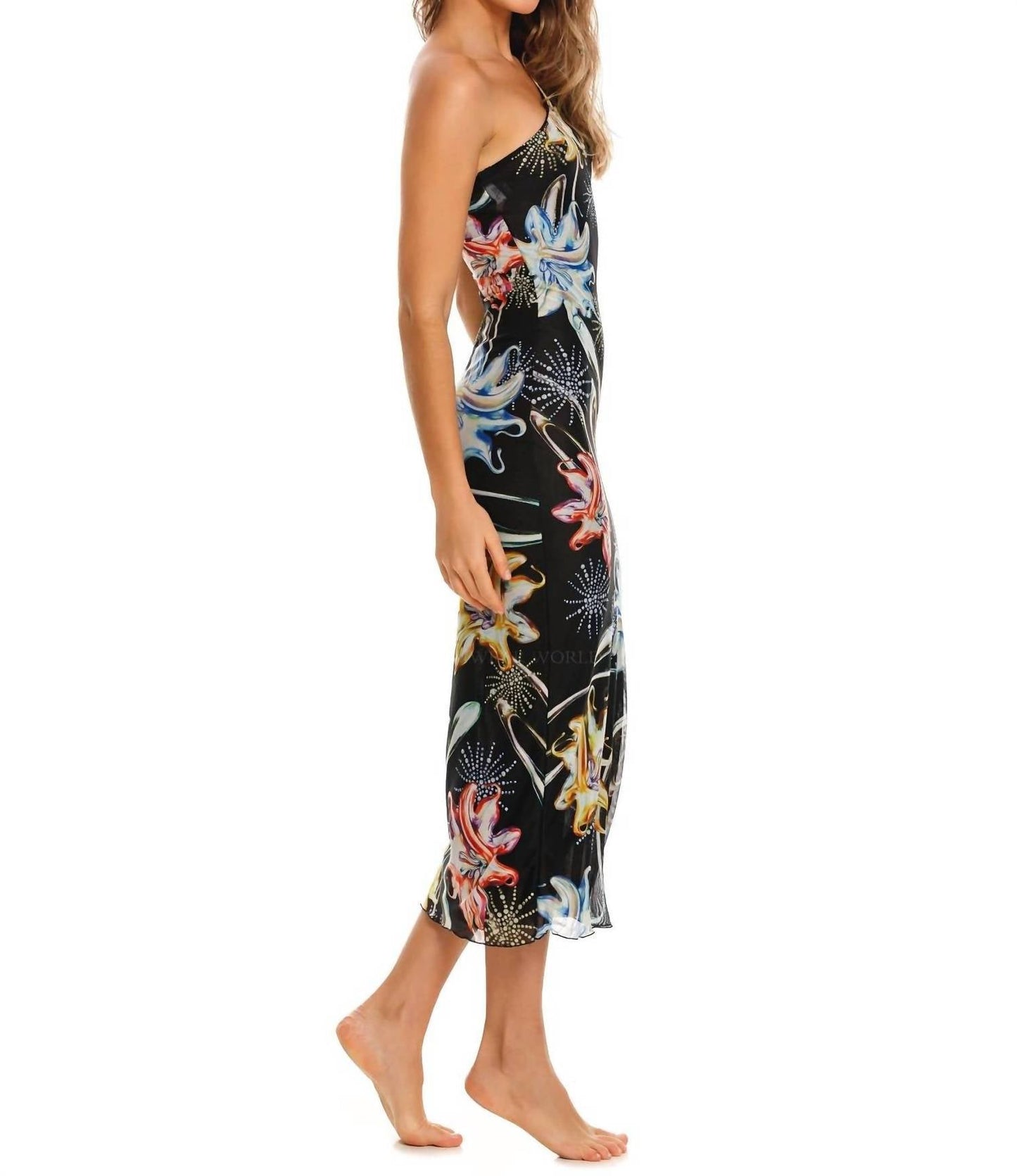 Agua Bendita - Balm One-Shoulder Midi Dress