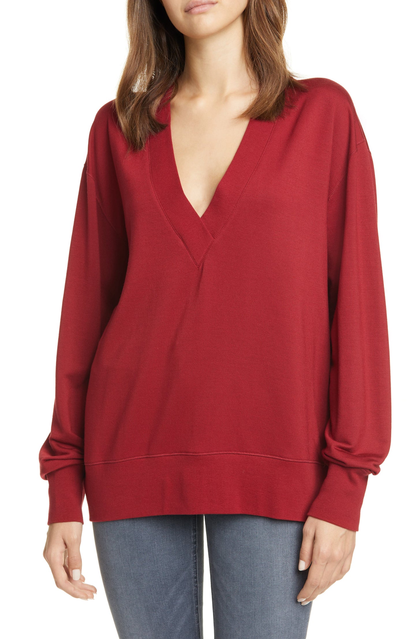 womens-rag-bone-flora-sweatshirt-size-small-red