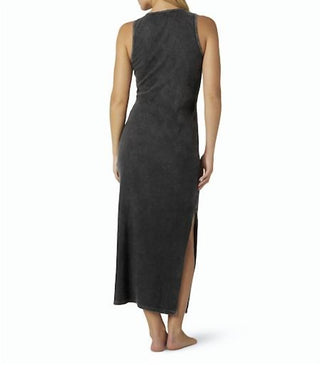 Além do Yoga - Vestido sem mangas preto lavado da Effortless