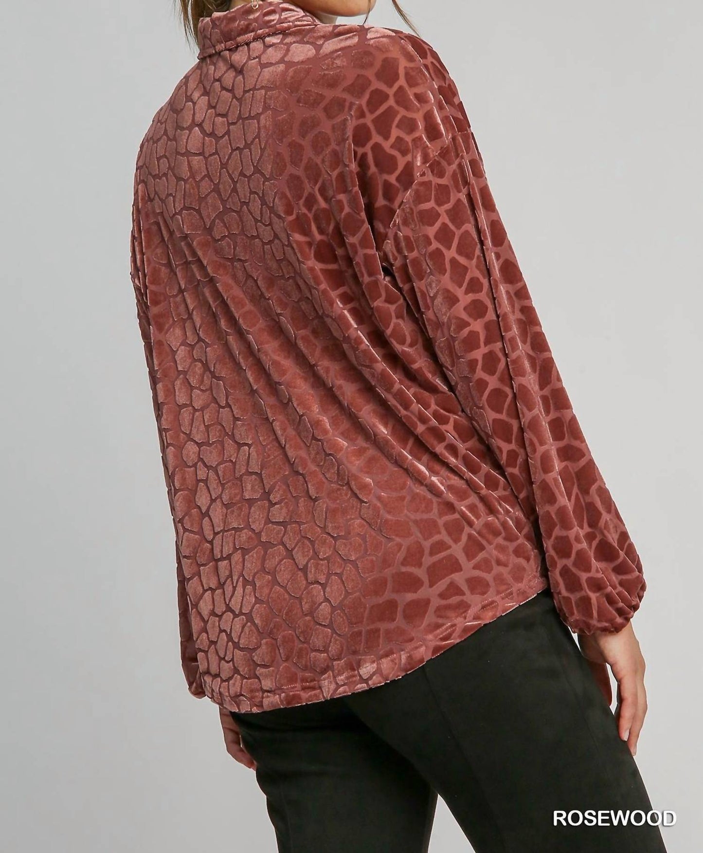 Umgee - Burnout Animal Velvet Top