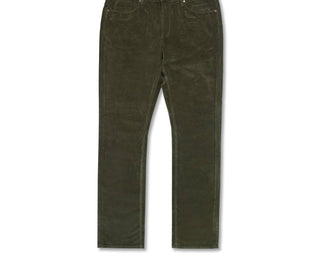 Neste dia - Calça jeans slim fit de veludo elástico masculina