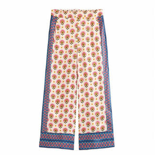 Boden - Calça reta cropped de cetim