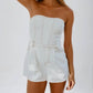 Le Lis - Strapless Denim Romper