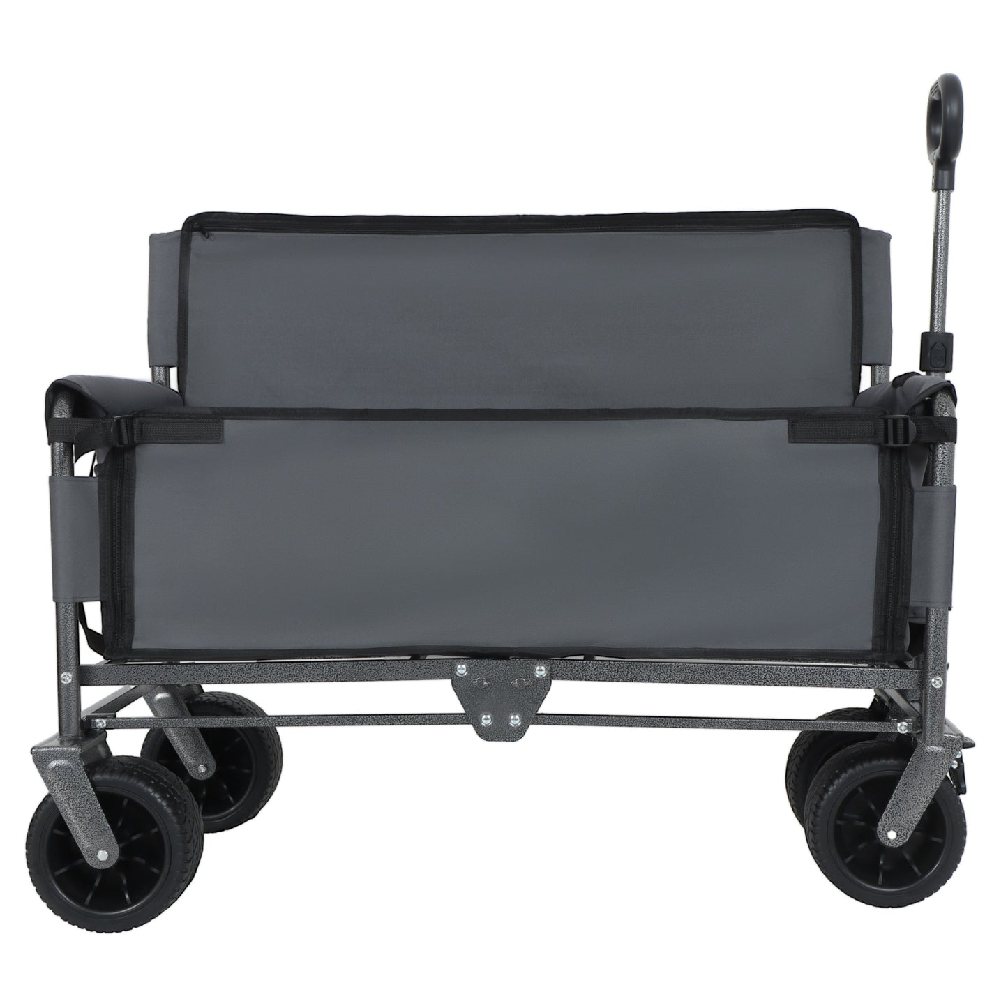 3-in-1 Convertible Folding Wagon Cart with Bench Seat & Storage