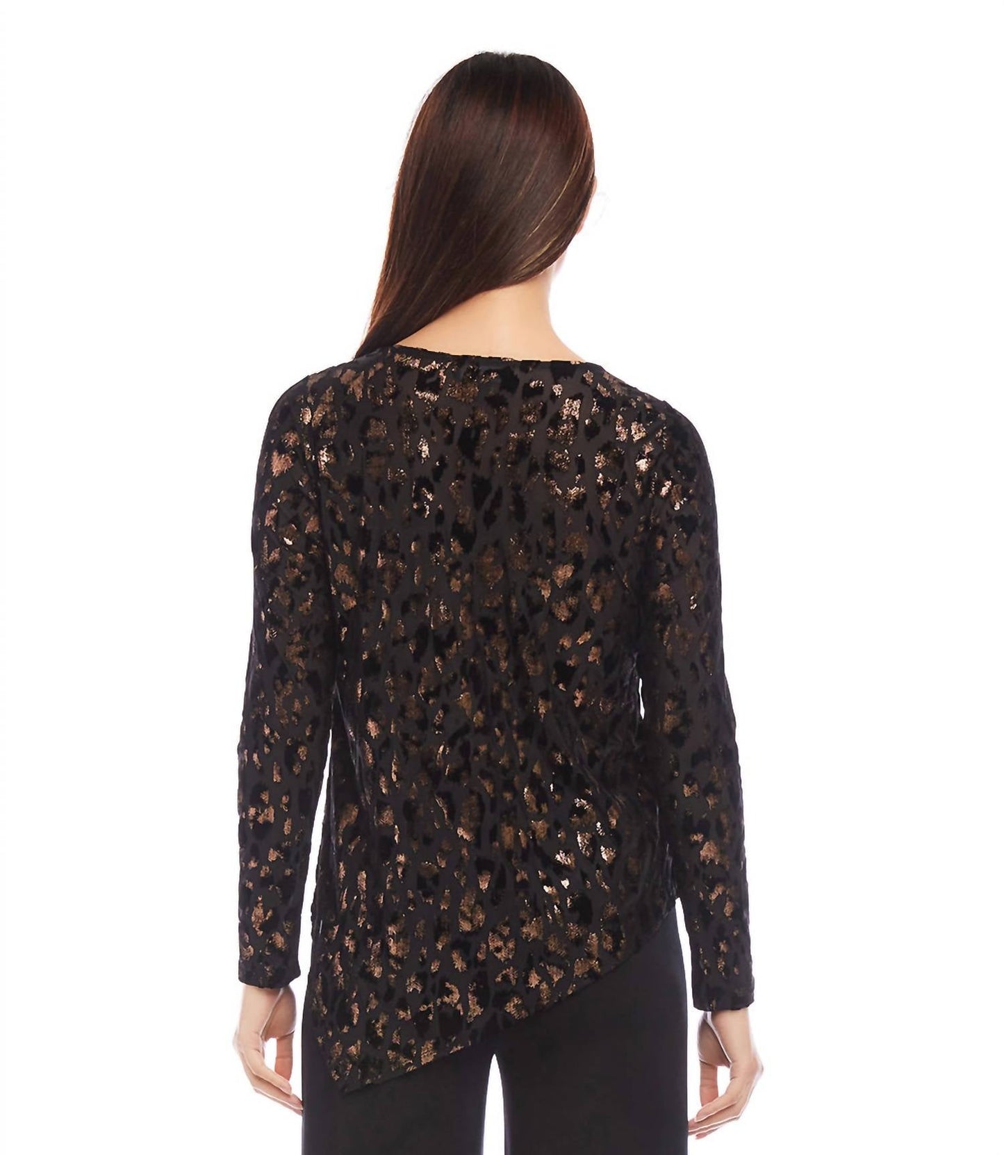 Karen Kane - Velvet Burnout Asymmetric Top