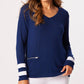 French Kyss - Zip Pocket V-Neck Top