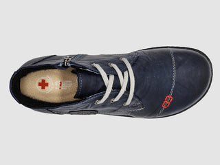 Kcr Group - Botas femininas de couro com forro de lã e sola médica com zíper