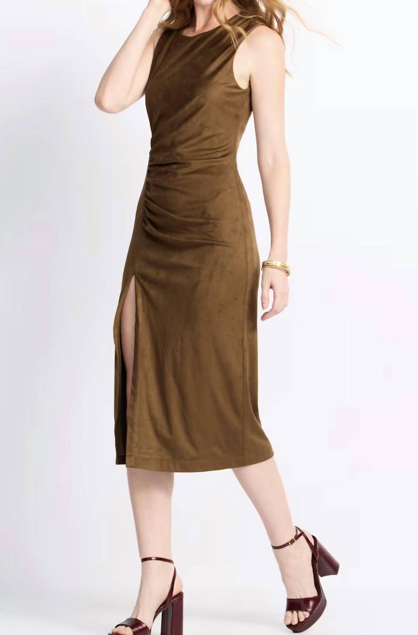 Steve Madden - Keegan Faux Suede Midi Dress
