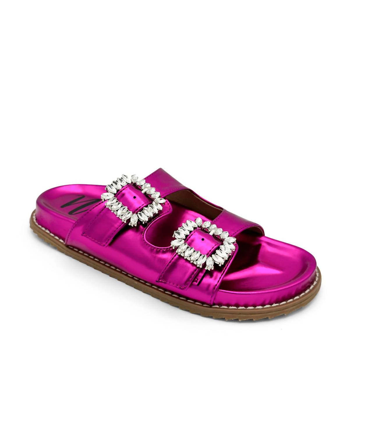 Not Rated - Women's Stellar Rhinestone Buckle Slides
