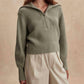 Varley - Maura Half-zip Rib Knit Sweater
