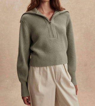 Varley - Maura Half-zip Rib Knit Sweater