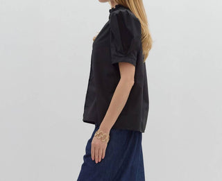 Entro - Short Sleeve Puff Sleeve Top