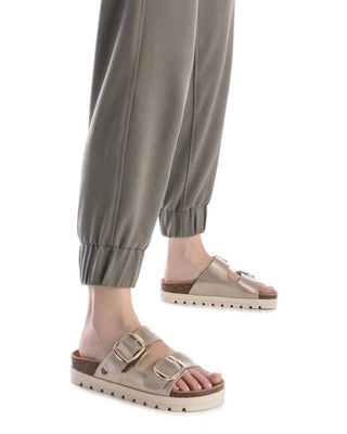 Xti - Sandálias femininas com fivela dupla