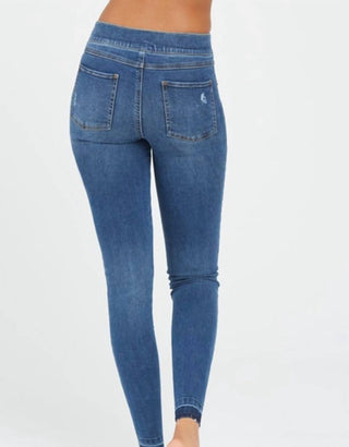 Spanx - Calça Jeans Skinny Feminina Desgastada