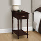 Accent Side Table, 2 Tier, Storage Drawer, Stylish Traditional Design