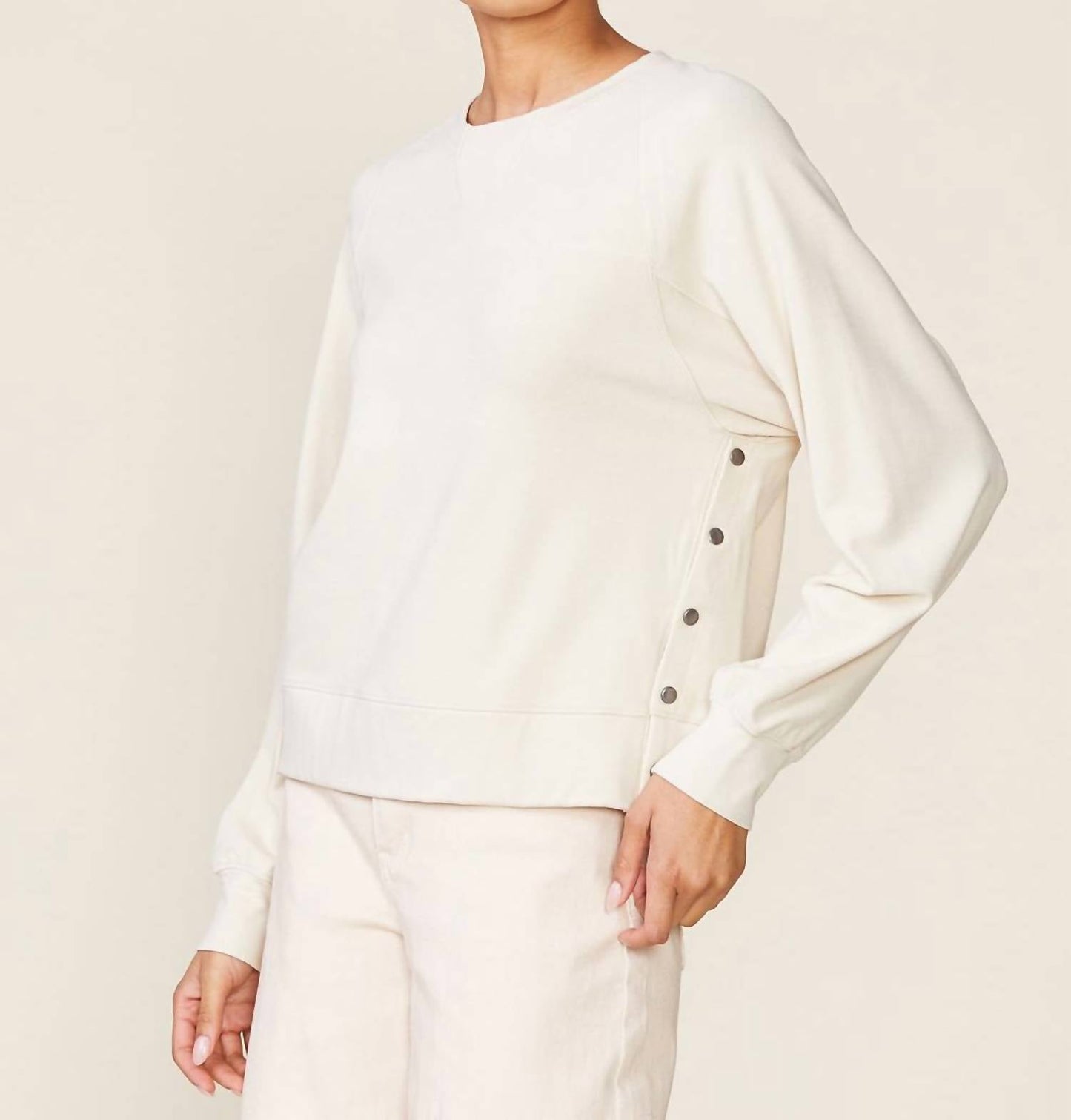 Anthem The Label - Raglan Pullover With Side Snaps Top