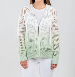 Jss Knits - Women's Ombre Mesh Zip Hoodie