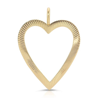 Eklexic - Women's Large Haze Open Heart Pendant