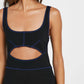 Topshop - Cutout Racer Back Bodycon Fit Flare Dress