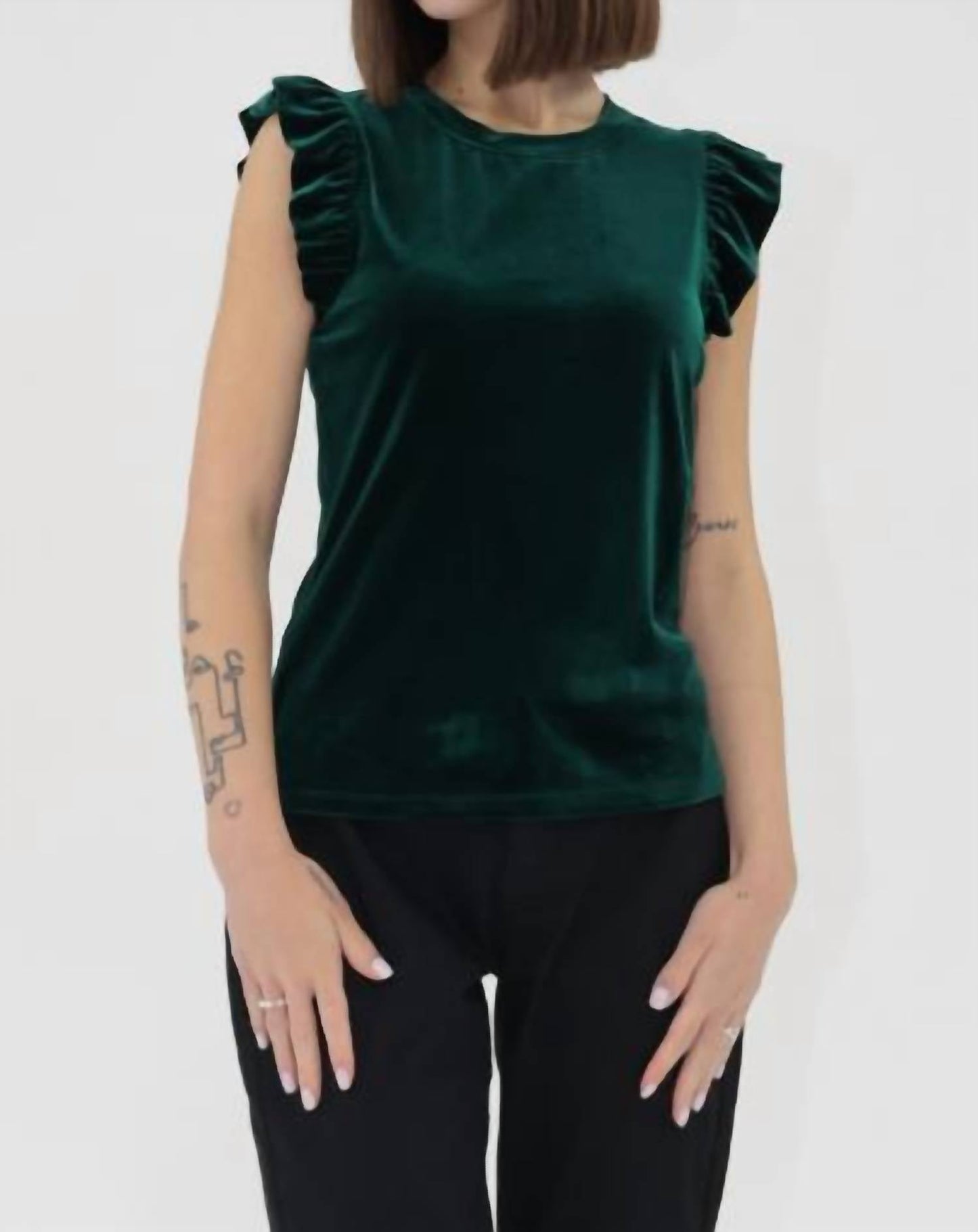 Another Love - North Velvet Ruffle Top