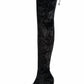 Stuart Weitzman - Women's Vidaland Stretch Crushed Velvet Boots