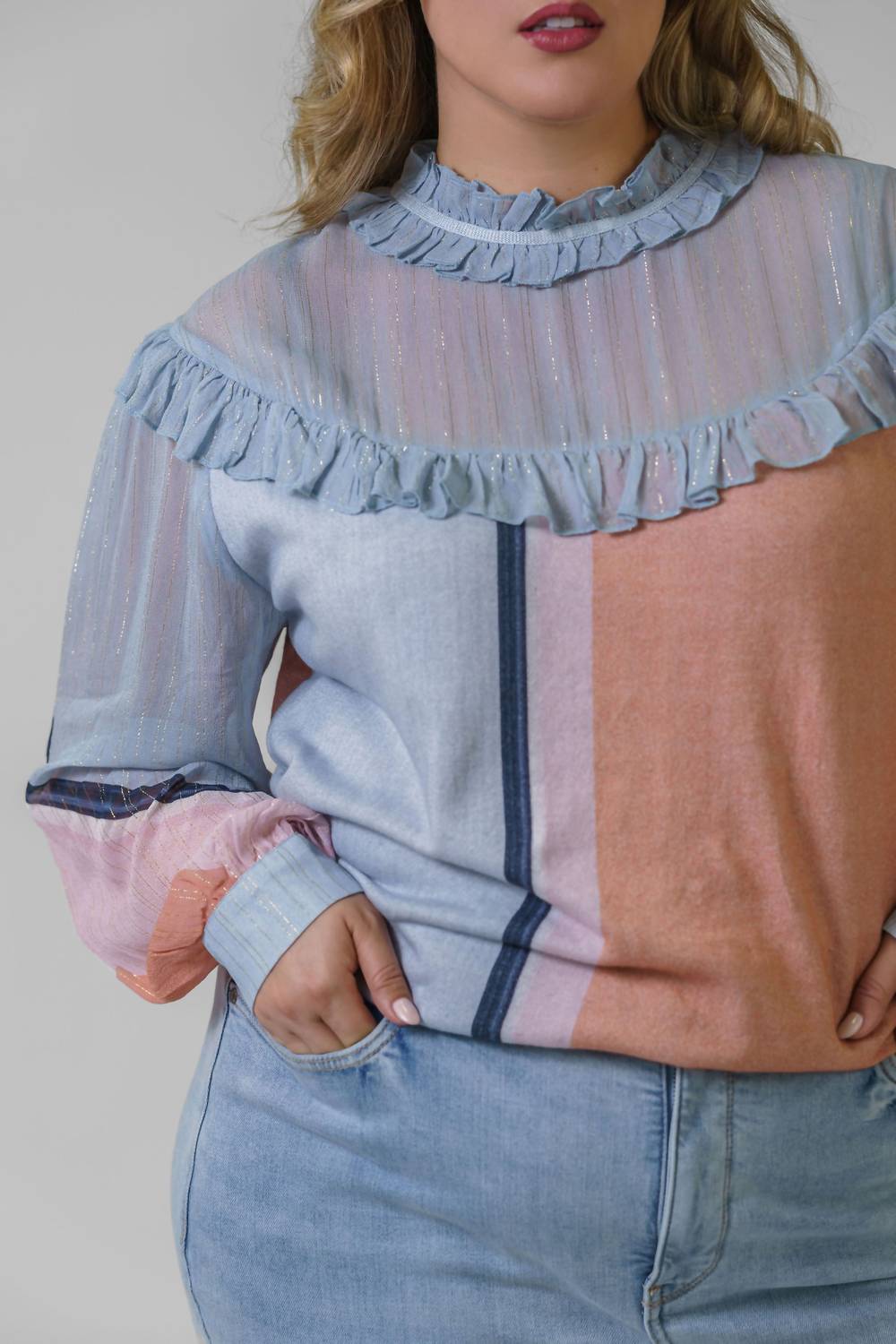 -Bl^Nk- - Kalani Knitted Top - Plus