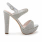 Blossom Footwear - Platform Rhinestone High Heel Sandals
