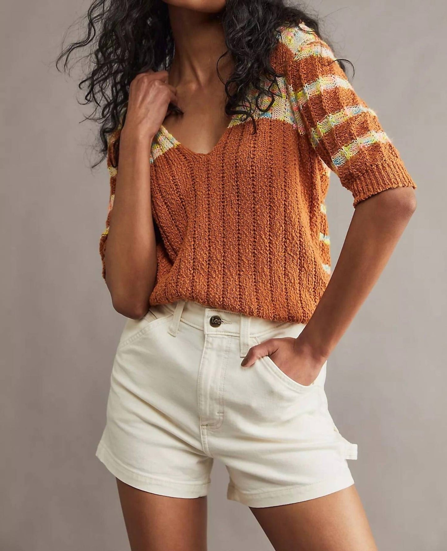 Free People - NOW AND THEN HENLEY TOP