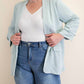 Kori - Long Sleeve Button Blazer - Plus
