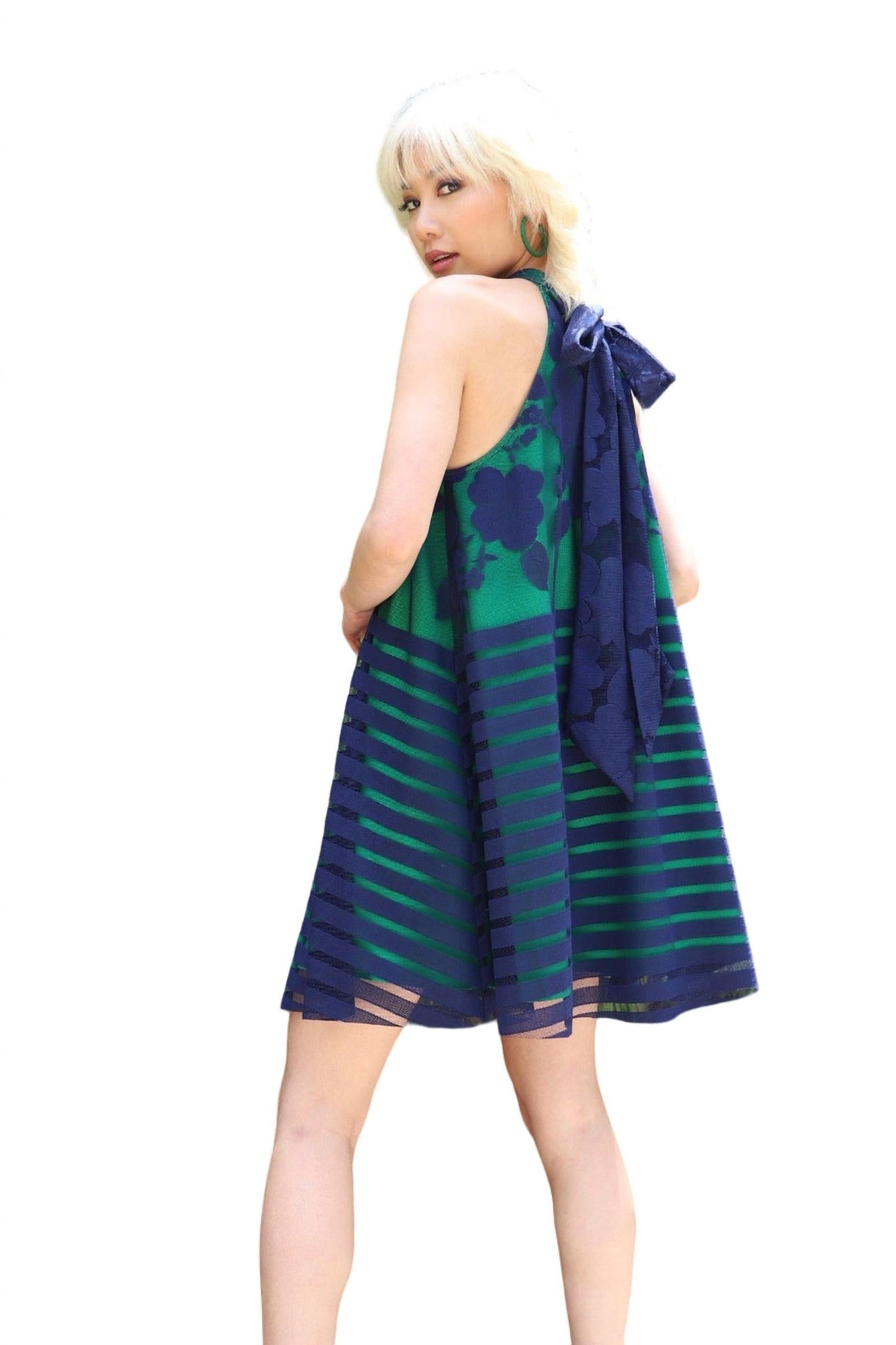 Eva Franco - Halter Swing Mini Dress