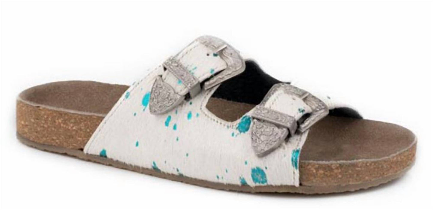 Roper - Women's Desiree Faux Hair-on Buckle Sandal