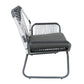 Set of 2 Woven Rattan Outdoor Club Chairs with Cushions