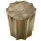 Drum Accent Side Table, Stylish Scalloped Design