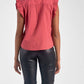 Elan - Sleeveless Ruffle Edge Top