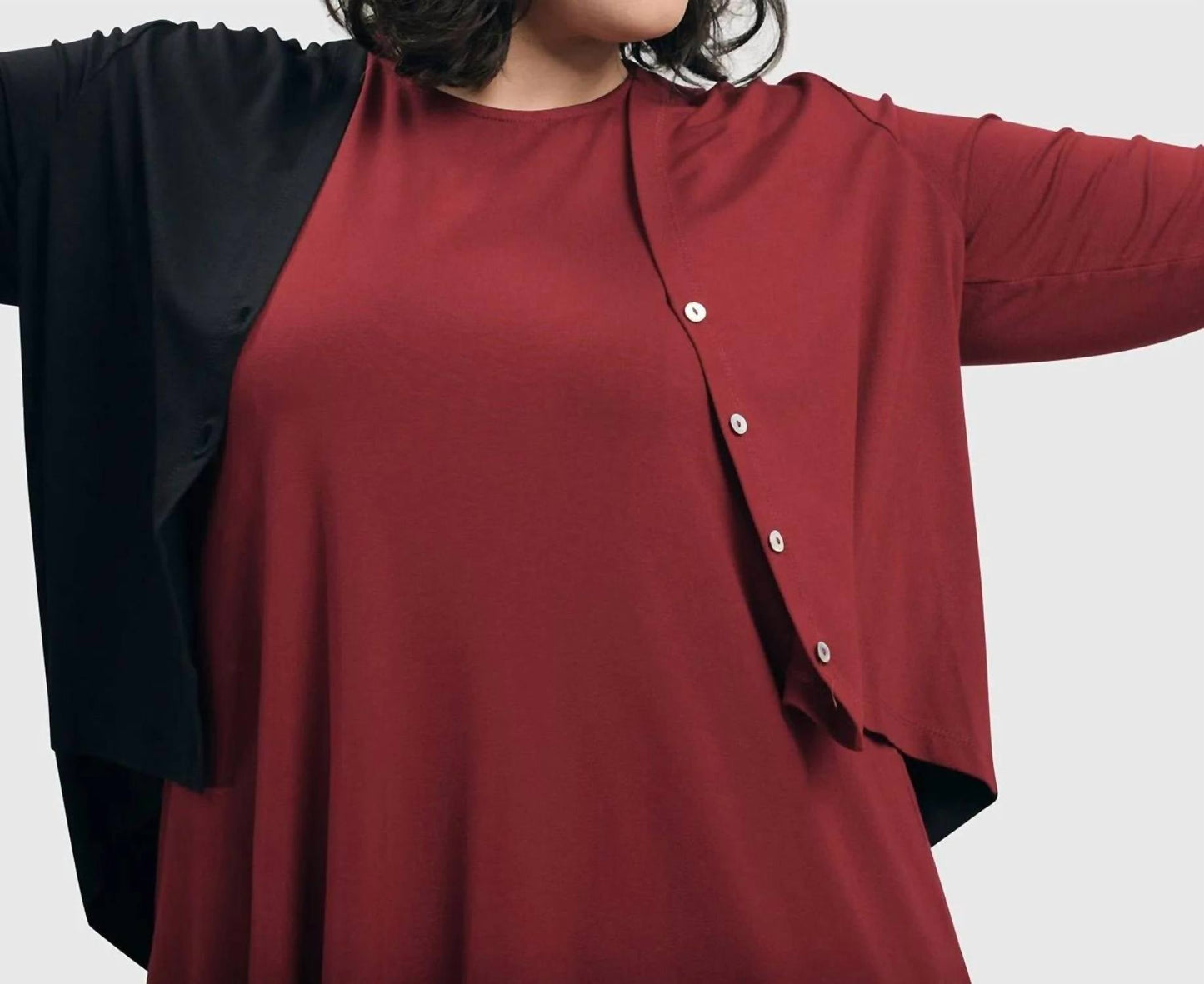 Alembika - Essential 2-tone Crop Cardigan