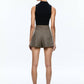 Alice + Olivia - Shorts Flutter de Cintura Alta Scarlet