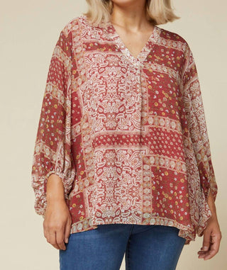 Entro - Blusa Estampada Paisley - Plus
