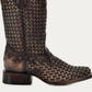 Corral - Women's Glitter Woven Overlay Square Toe Cowboy Boot