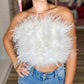 Buddylove - Fancy Strapless Feather Top
