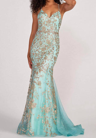Colette By Daphne - Vestido de baile sem mangas com detalhes