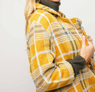 Davi & Dani - Plaid Long Sleeve Jacket - Plus
