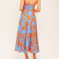 Flying Tomato - Apricot Sunset Cut-out Midi Dress