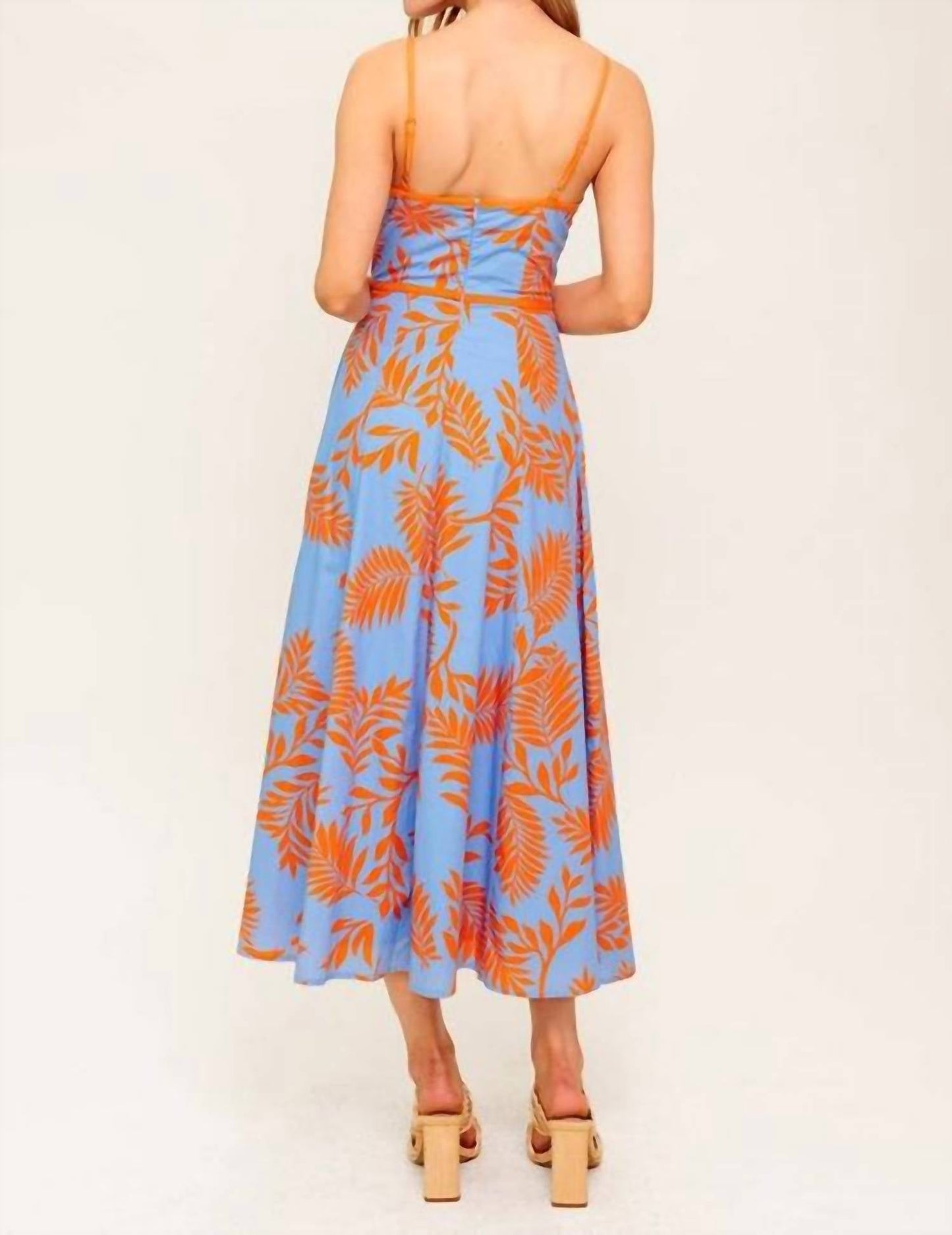 Flying Tomato - Apricot Sunset Cut-out Midi Dress