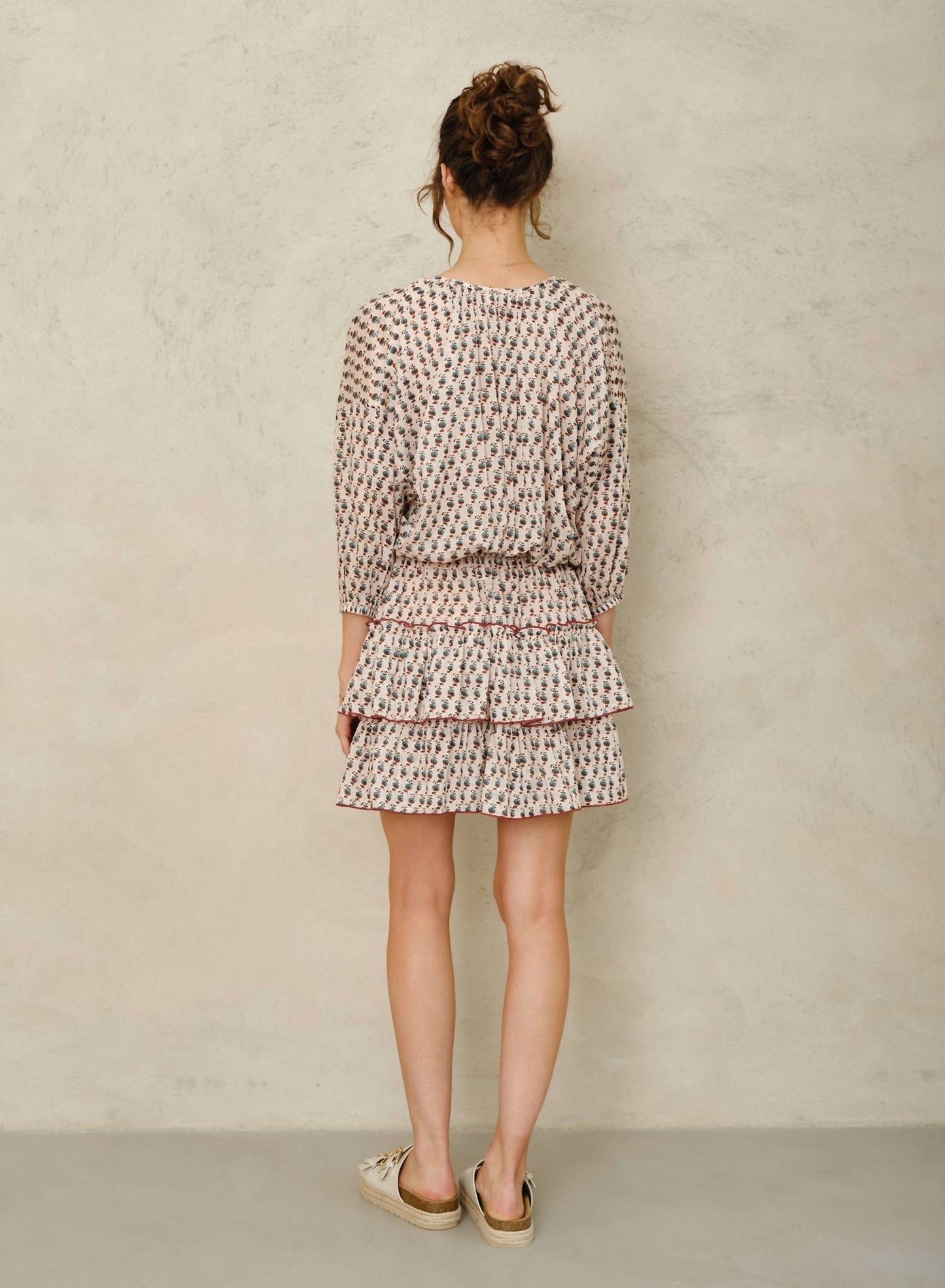 M.A.B.E. - Devi Print Long Sleeve Dress