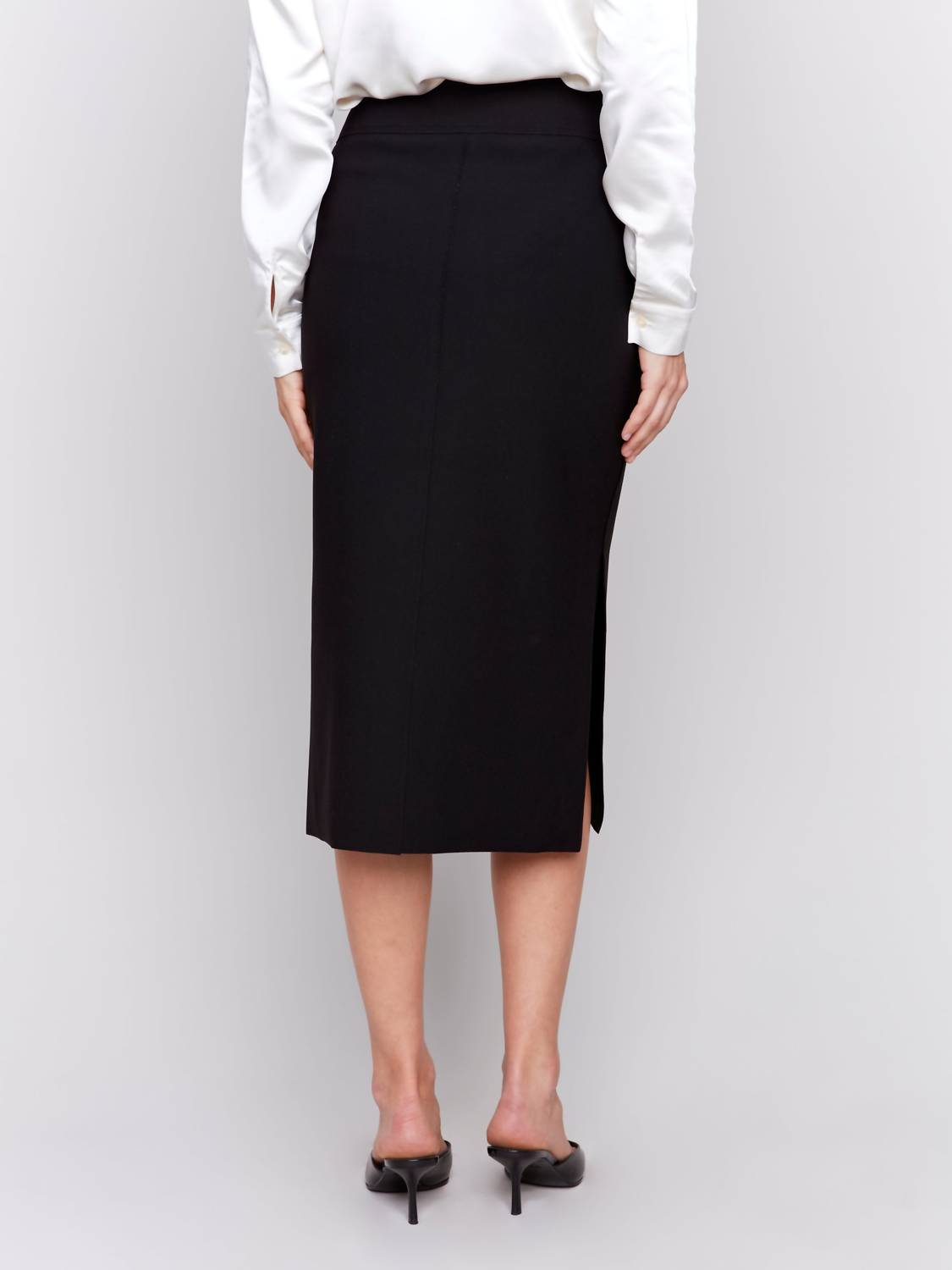 Charlie B - Knee-length Skirt With Side Slits And Pockets