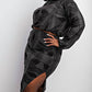 The Curve La - Plus Size Metallic Long Sleeve Top And Knee Skirt Set