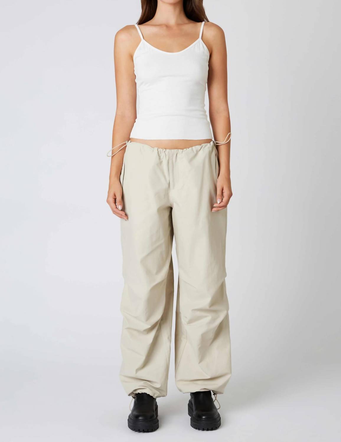 Cotton Candy - Drawstring Detail Parachute Pant