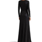 Ralph Lauren - TWIST FRONT FOIL PRINT JERSEY GOWN