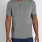 Jachs New York - Stretch Poly Viscose Short Sleeve Henley Tee
