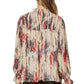 Entro - Abstract Bubble Sleeve Blouse